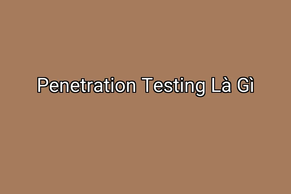 Penetration Testing Là Gì
