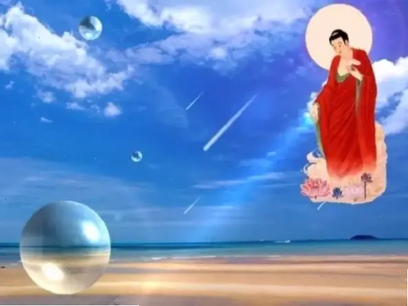 Tranh A Di Đà trên biển: Một kiệt tác nghệ thuật kết hợp thiên nhiên và linh thiêng huyền bí.