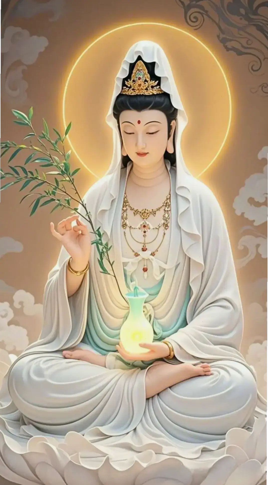 Tranh Quan Âm ánh sáng – tác phẩm nghệ thuật đầy cảm hứng, nuôi dưỡng tâm hồn và mang đến sự bình yên sâu lắng.