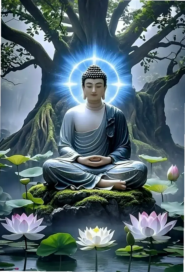 Tượng Phật Thích Ca hùng vĩ bên biển, biểu tượng của trí tuệ và bình an vô tận giữa thiên nhiên.