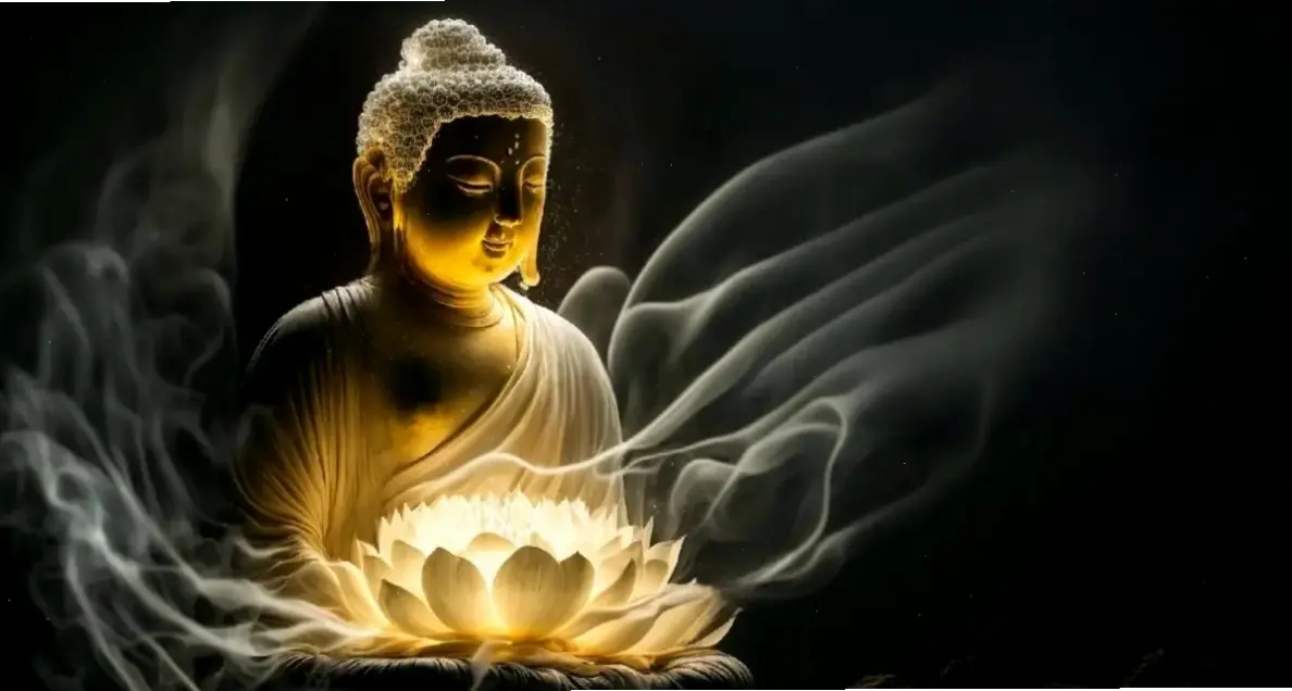 Tượng Phật Thích Ca uy nghi giữa mây trời, biểu tượng của sự thanh tịnh và giác ngộ, giúp bạn tìm thấy sự bình an nội tại.