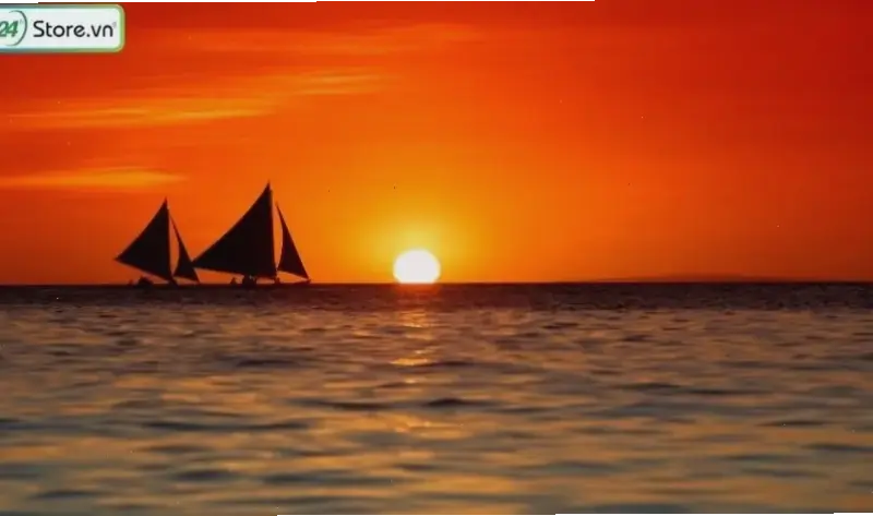 Hoàng hôn aesthetic: Ánh sáng ấm áp ôm lấy bầu trời, mang đến sự bình yên tuyệt đối.