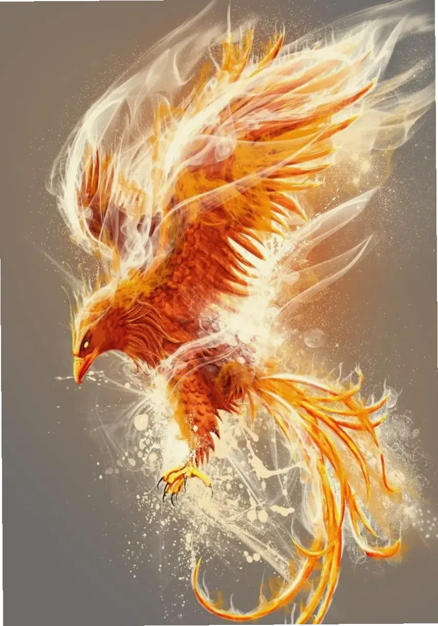 Phượng hoàng anime rực rỡ, biểu tượng sức mạnh tái sinh và vẻ đẹp huyền thoại, khiến avatar bạn thêm phần cuốn hút!
