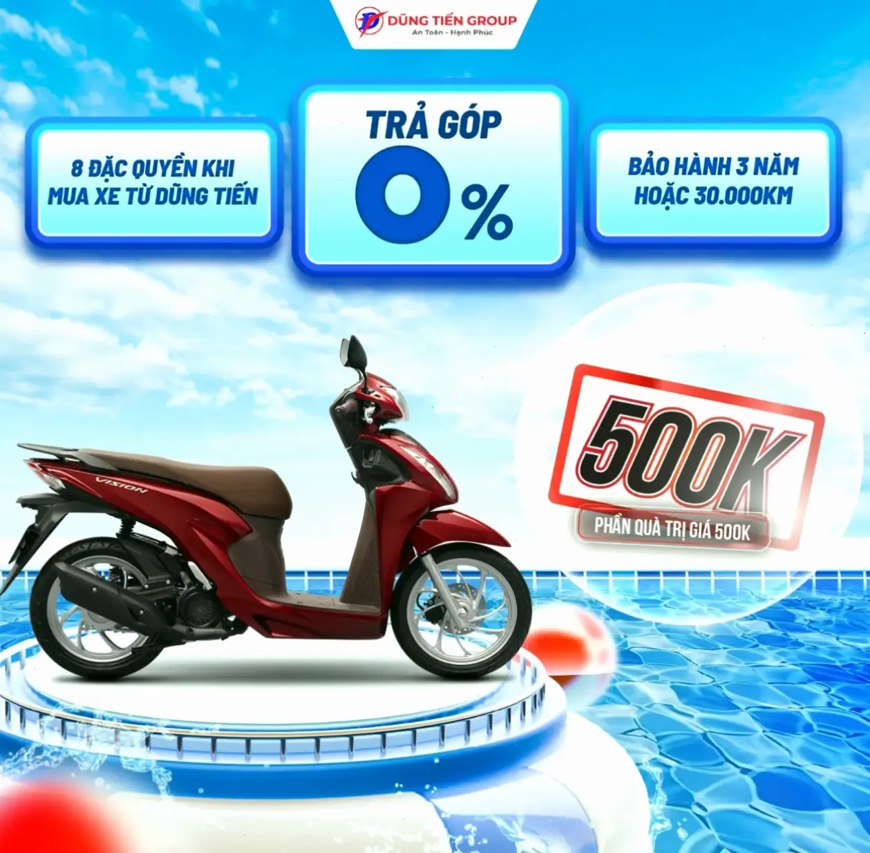 Honda Vision Premium Scooter: Sang trọng, tiện nghi cao cấp, nâng tầm phong cách cá nhân.