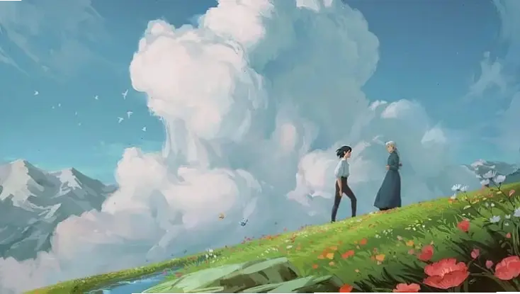 4K Howl's Moving Castle wallpaper: Hình nền chất lượng cao về lâu đài di động và Howl từ phim Ghibli.