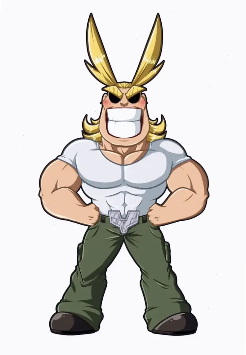 All Might Chibi: Phiên bản dễ thương, hài hước của anh hùng, vẫn giữ nguyên sức mạnh và sự hấp dẫn đặc trưng!