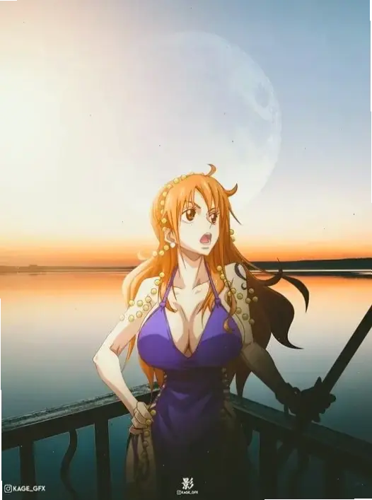 Ảnh Nami đẹp ngầu trong One Piece: Hình ảnh ấn tượng, phong cách mạnh mẽ, khiến fan mê mẩn với vẻ ngoài chiến binh.