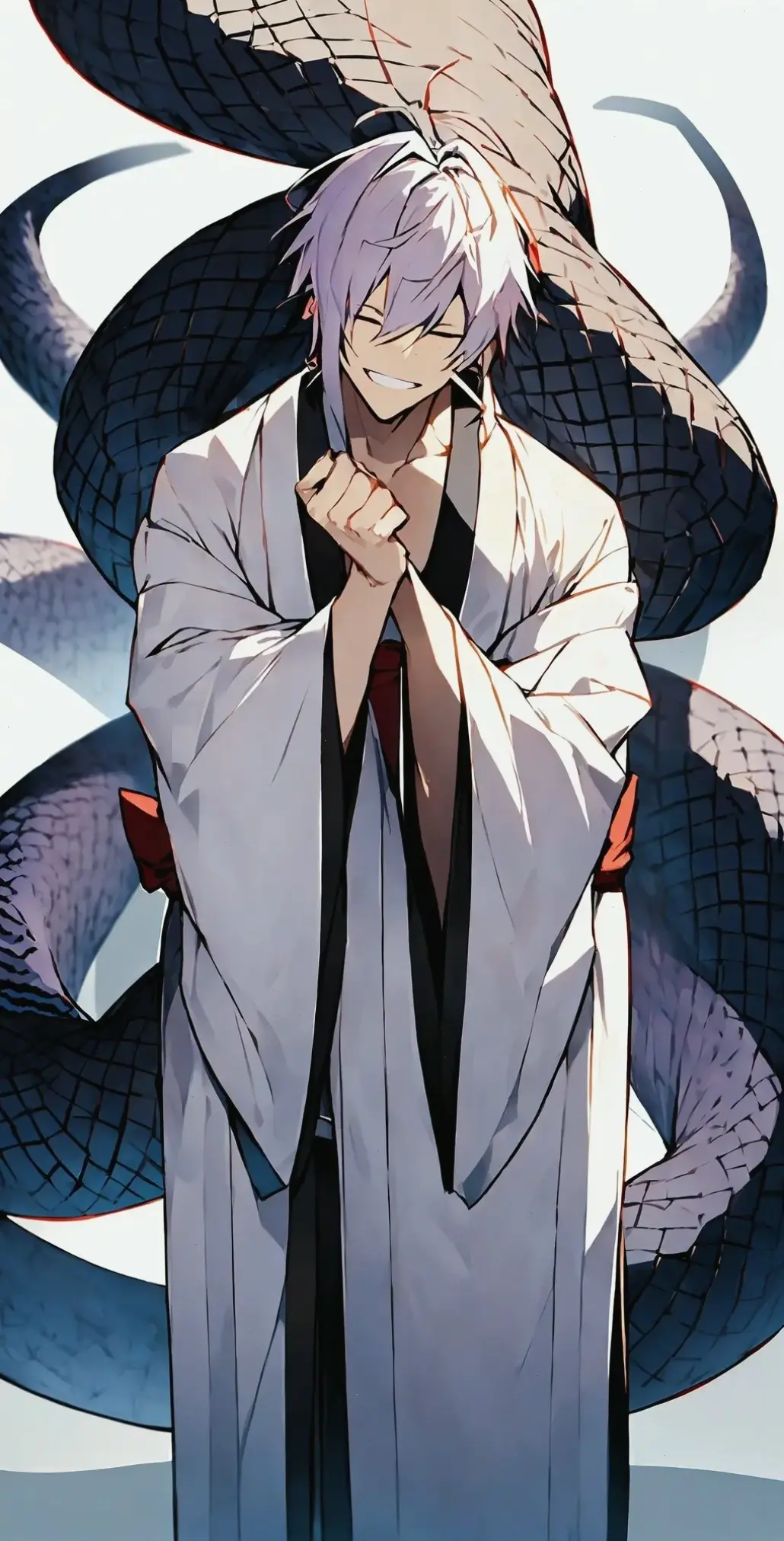 Art chính thức Gin Ichimaru: Từ Tite Kubo, thể hiện rõ nét đặc trưng trong Bleach.