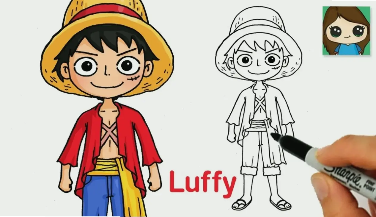 Cute Luffy với những khoảnh khắc dễ thương, từ nụ cười đến hành động hài hước trong One Piece.