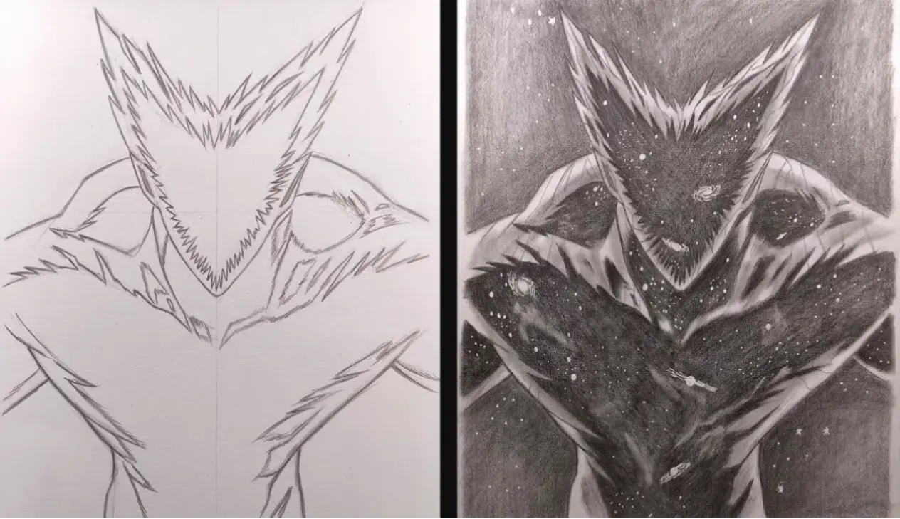 Draw Garou: Hướng dẫn vẽ Garou với chi tiết sống động, biến bạn thành nghệ sĩ One Punch Man!