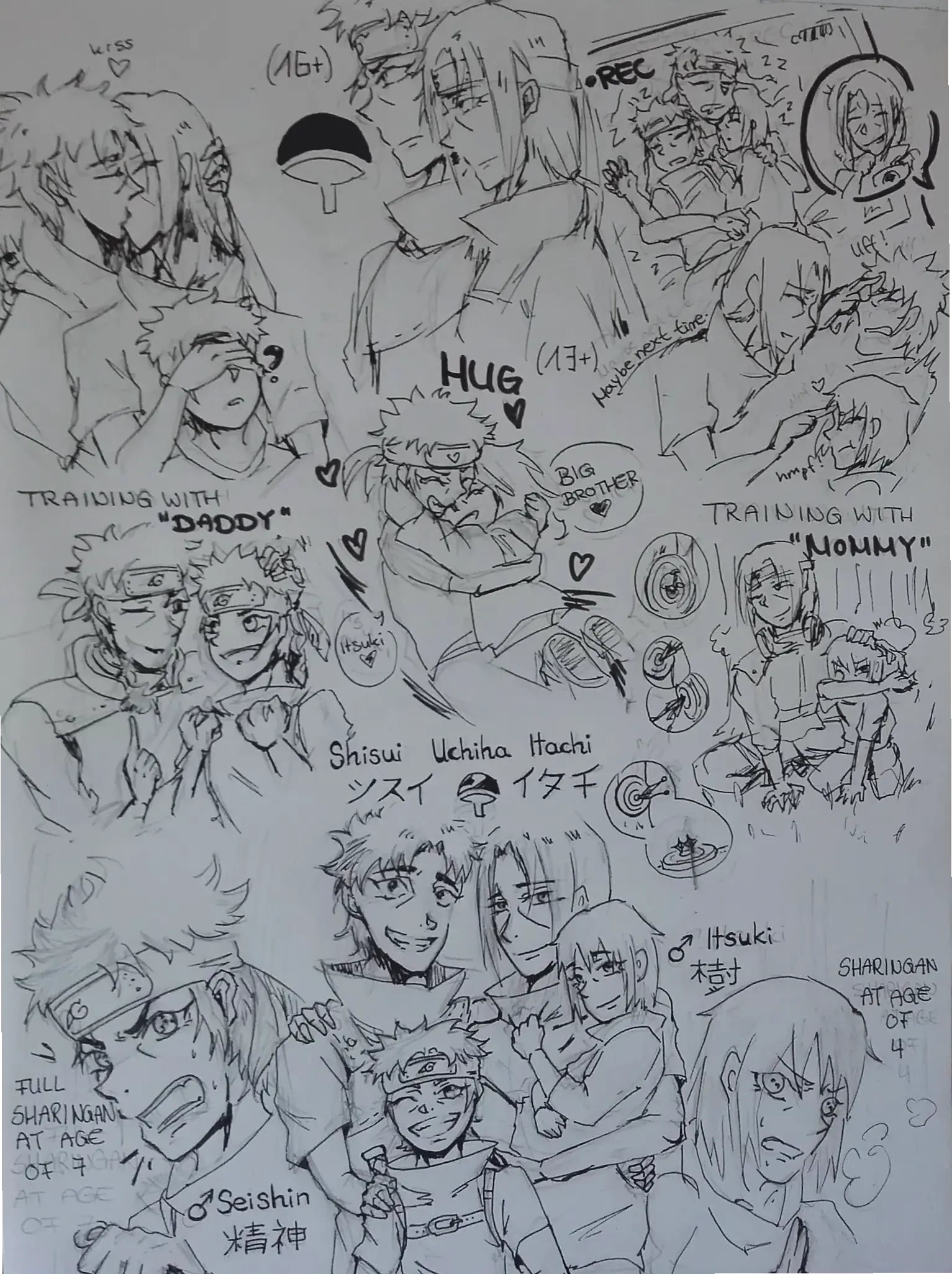 Fanart Shisui x Itachi DJ, sáng tạo nghệ thuật từ mối quan hệ đặc biệt trong thế giới Naruto.