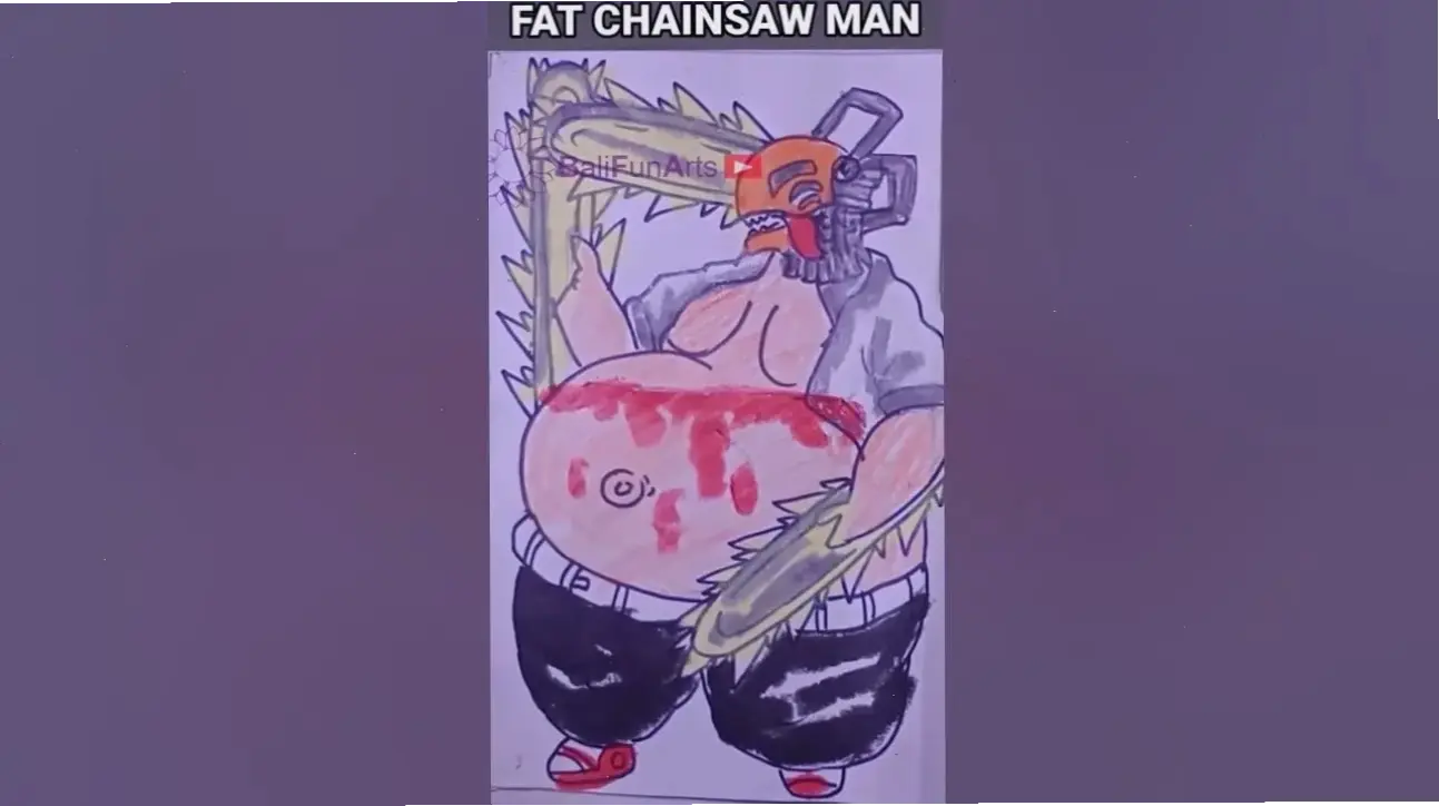 Fat Denji: Hình ảnh Denji với thân hình tròn trịa, phiên bản hài hước và dễ thương trong Chainsaw Man!