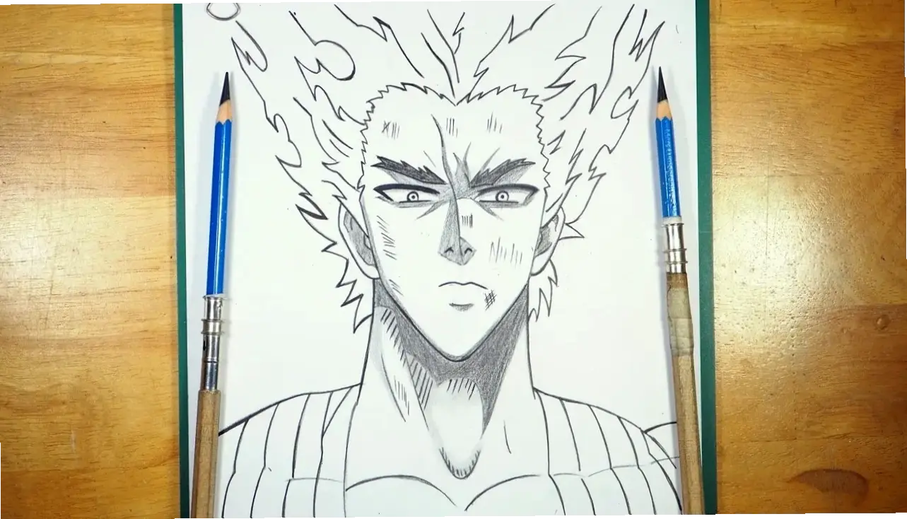 Garou drawing: Nghệ thuật vẽ Garou đầy sáng tạo, mang nhân vật yêu thích lên giấy một cách hoàn hảo!