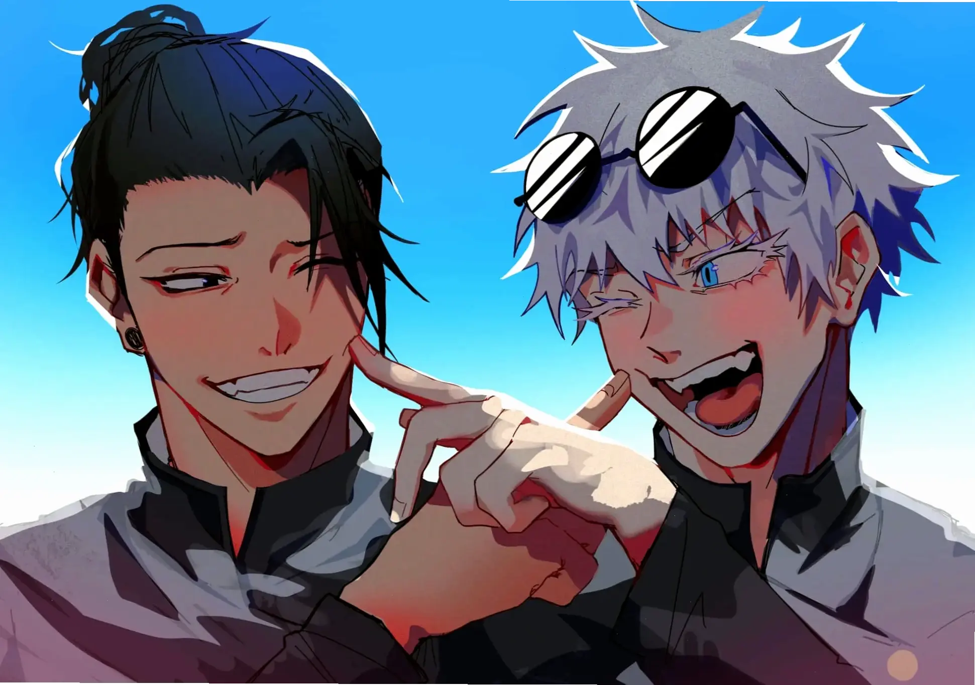 Gojo and Geto wallpaper: Bộ hình nền đẹp mắt, lý tưởng cho fan yêu thích cặp đôi này!