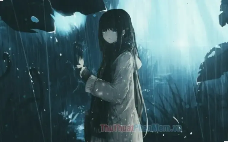 Hình ảnh anime buồn cô đơn nữ khắc họa nỗi cô đơn của cô gái, mang đến sự đồng cảm và suy tư sâu sắc cho người xem.