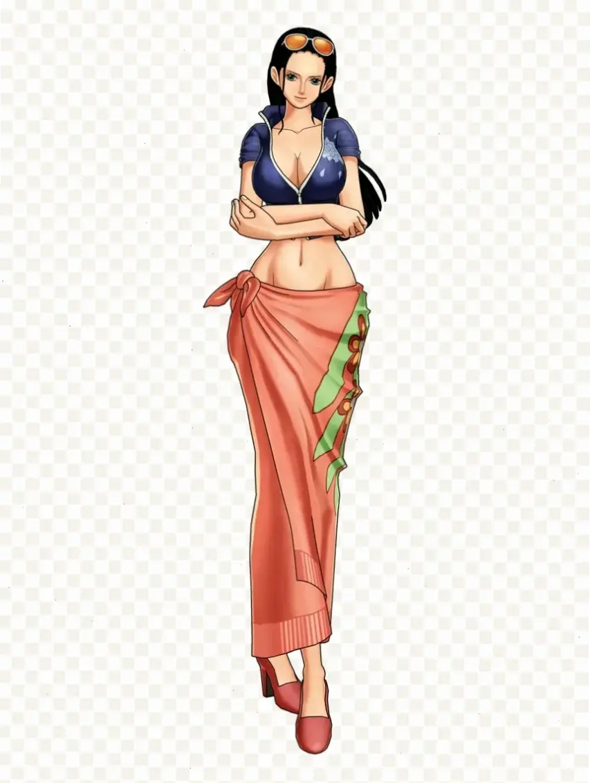 Hình ảnh Nico Robin PNG chất lượng cao từ One Piece, lý tưởng cho thiết kế và fan art sáng tạo.