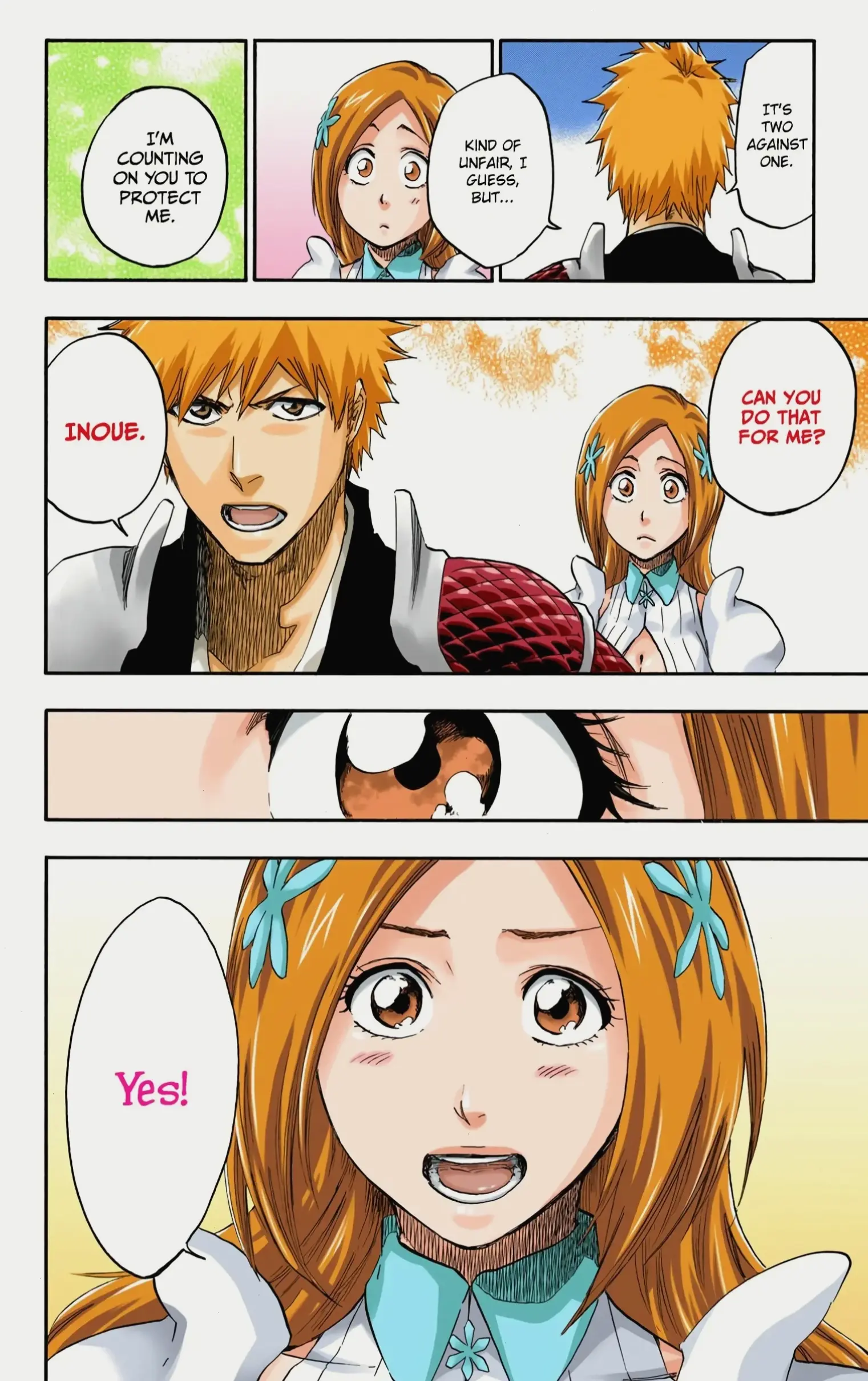 Ichigo x Orihime: Đôi bạn đồng hành trong Bleach, với những khoảnh khắc lãng mạn không thể quên.