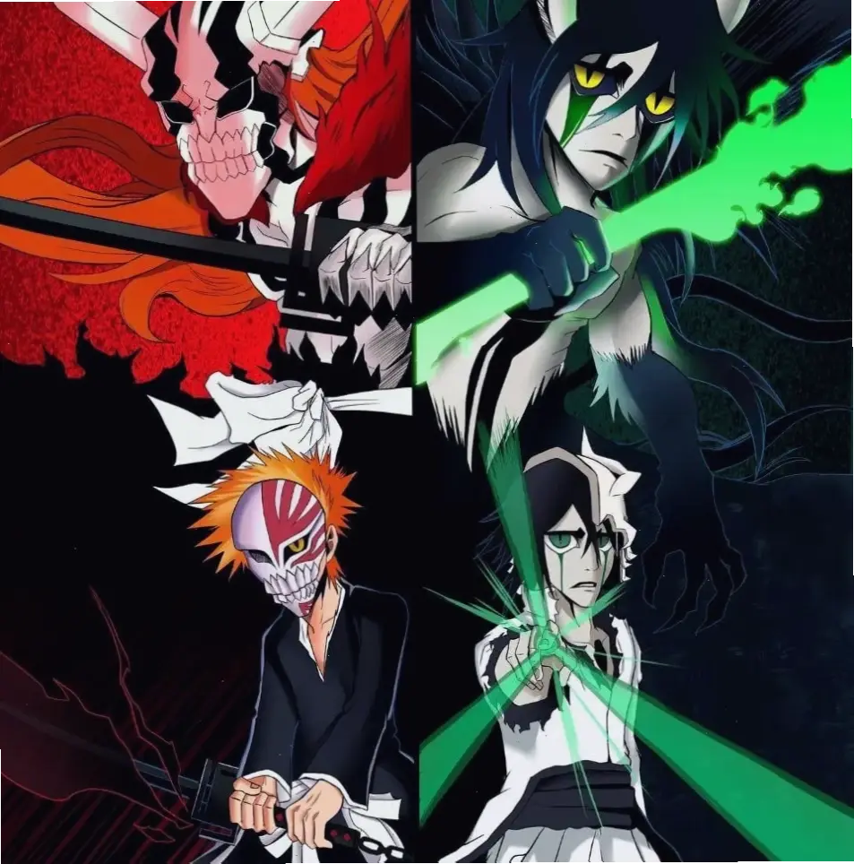 Ichigo x Ulquiorra trong Bleach tạo nên câu chuyện hấp dẫn, nơi ánh sáng đối mặt với bóng tối.