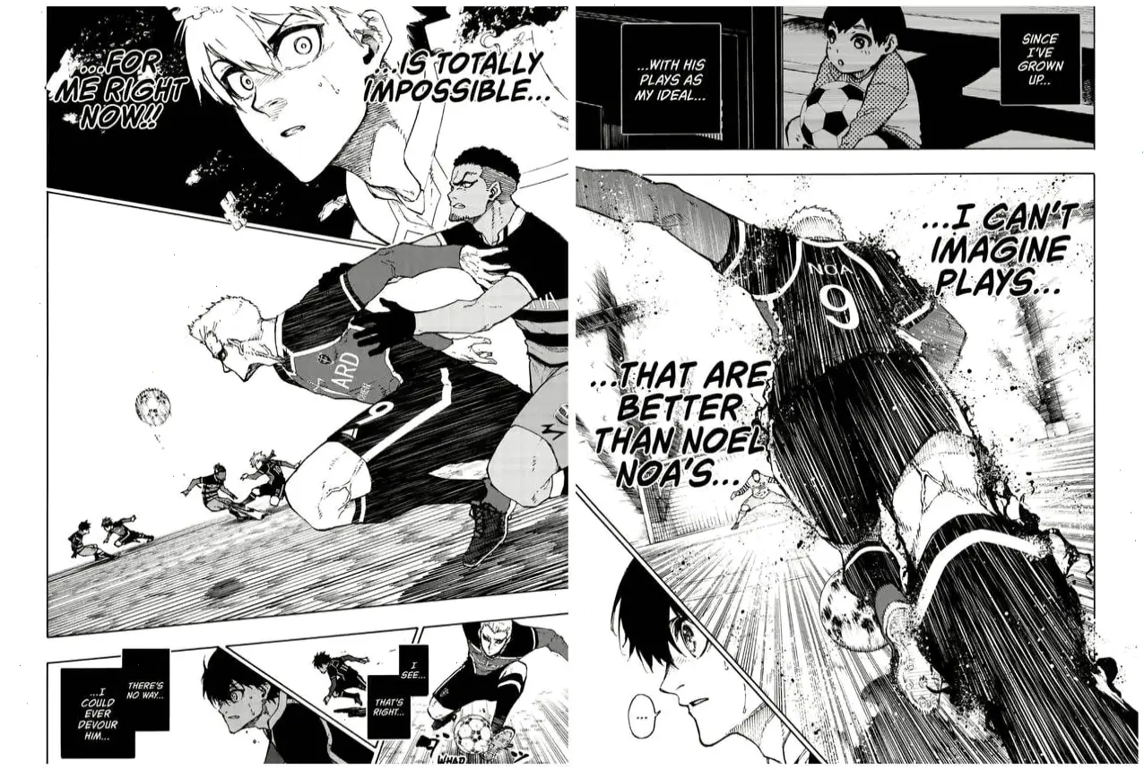 Isagi Yoichi vs Noel Noa: Cuộc đối đầu gay cấn, nơi kỹ năng cá nhân được thử thách tối đa trong Blue Lock.