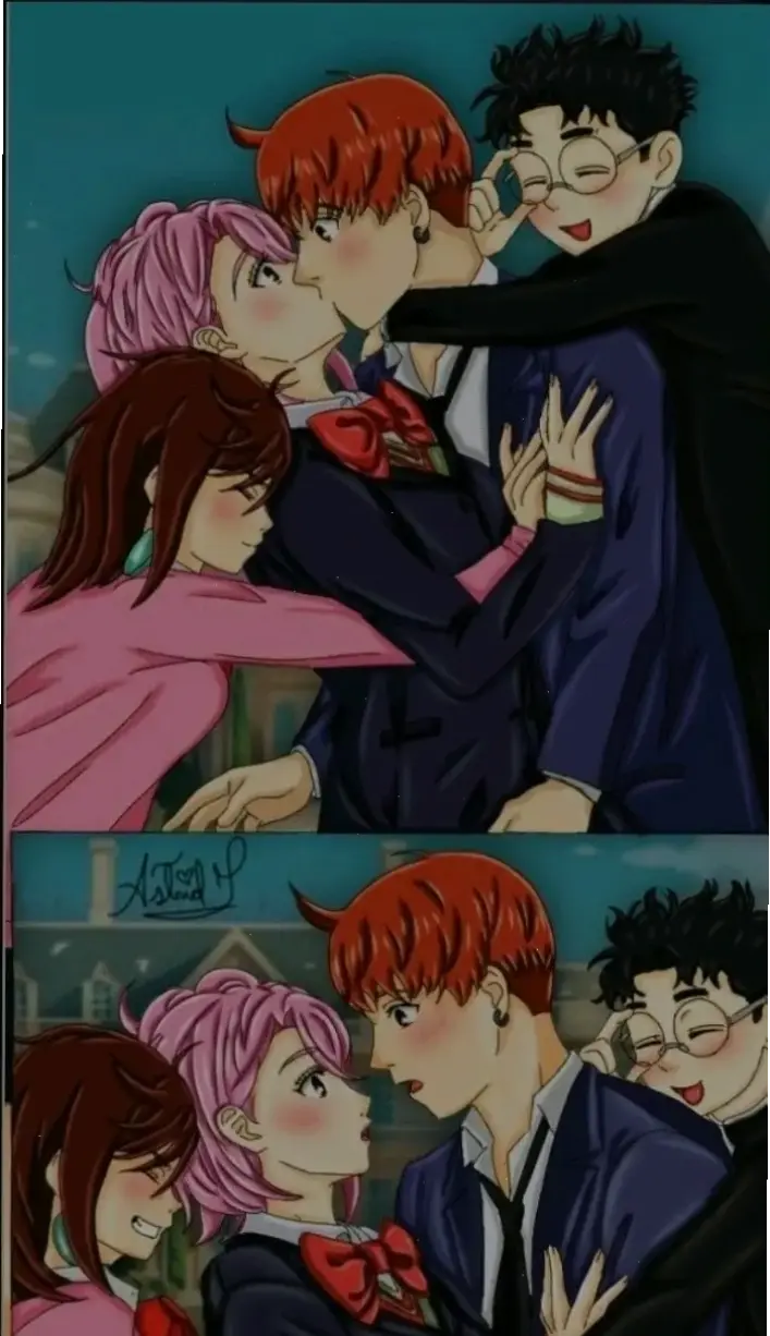 Jiji x Okarun Kiss: Khoảnh khắc hôn ngọt ngào trong fanart Dandadan, làm fan 'swoon' với sự lãng mạn!