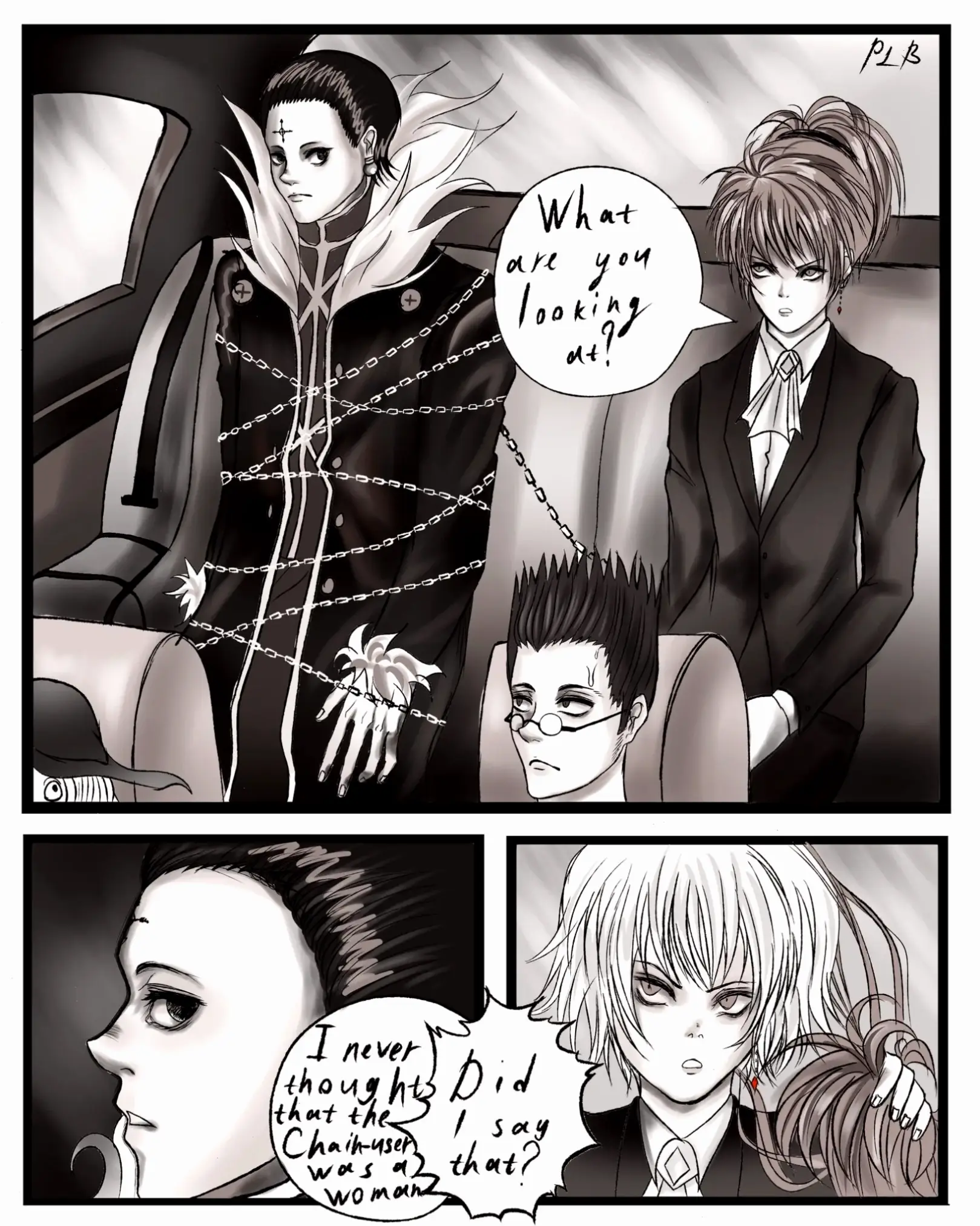 Kurapika x Leorio comic: Truyện tranh đầy màu sắc, khám phá tình bạn và cuộc chiến của hai nhân vật.