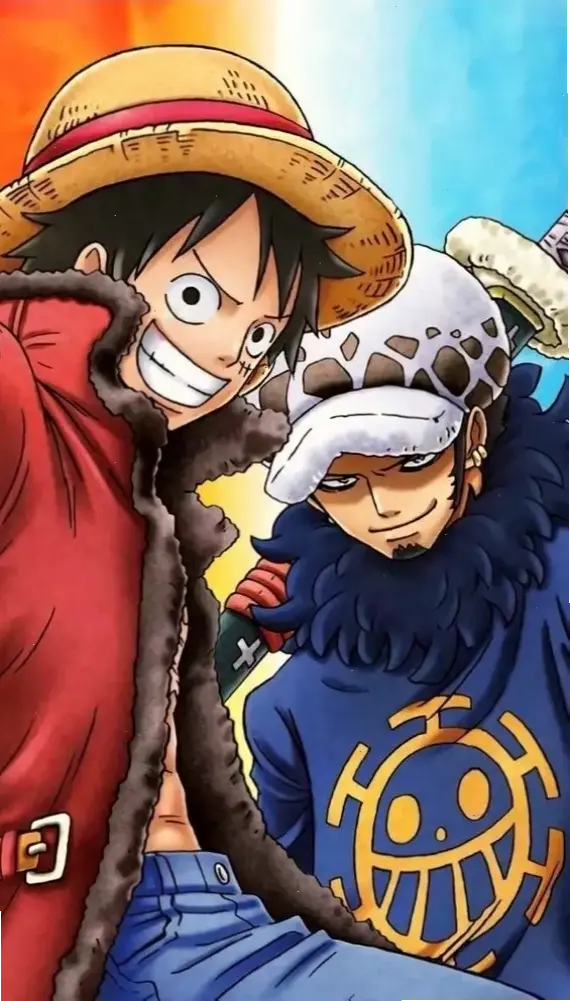 Luffy Law hợp tác trong liên minh, cùng chiến đấu chống kẻ thù chung trong One Piece.