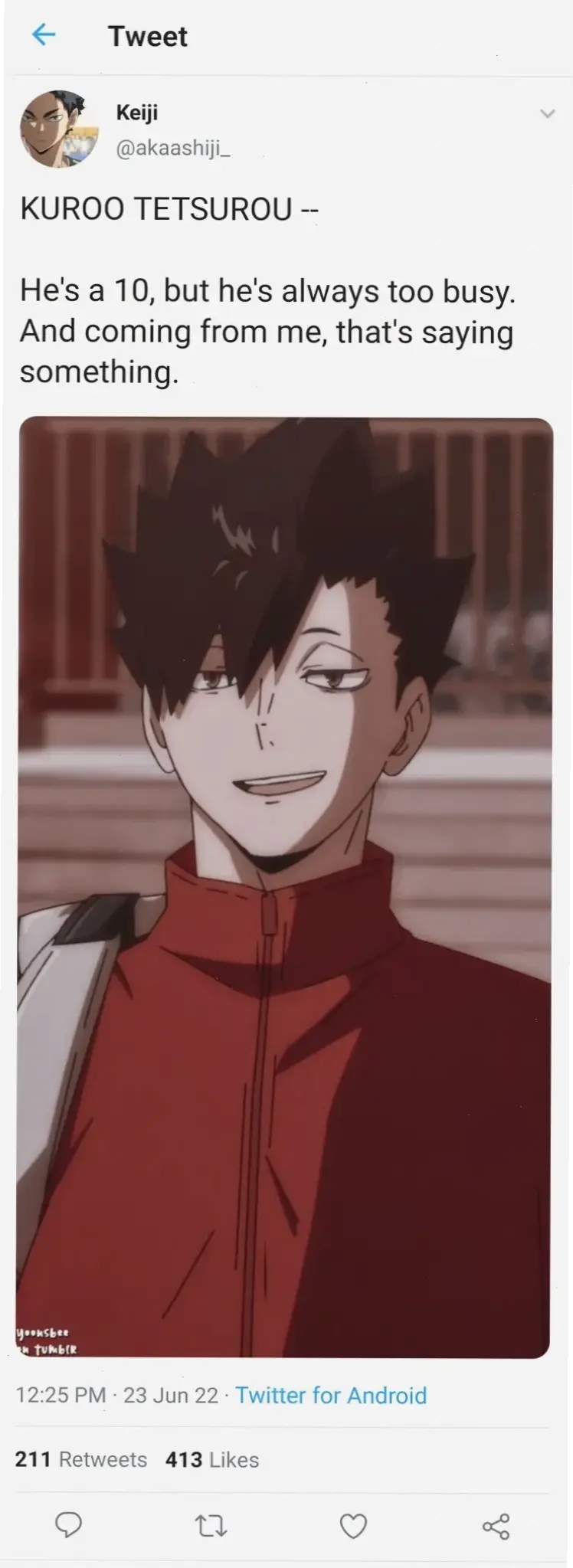 Meme Kuroo Tetsurou: Hình ảnh hài hước về thủ lĩnh Nekoma lan truyền khắp mạng xã hội!
