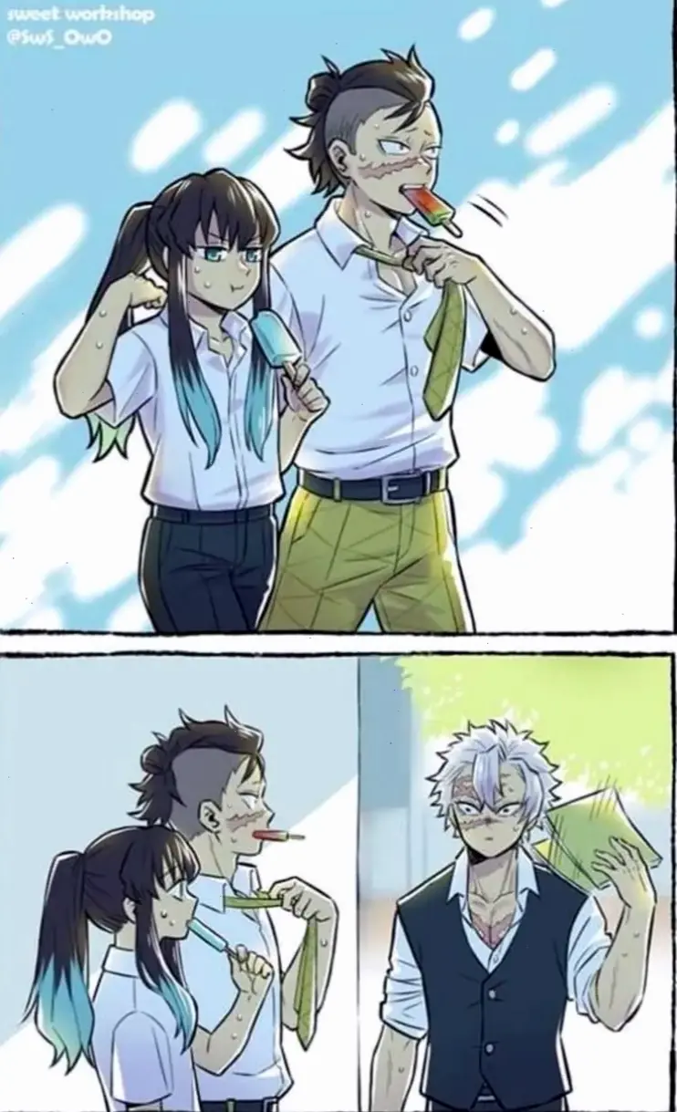 Mui x Genya: Mối quan hệ thú vị, đầy năng lượng trẻ trung trong vũ trụ Demon Slayer.