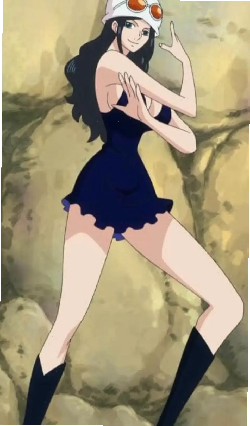 Nico Robin tại Dressrosa trong One Piece, với outfit ấn tượng và vai trò quan trọng trong cuộc phiêu lưu lớn.