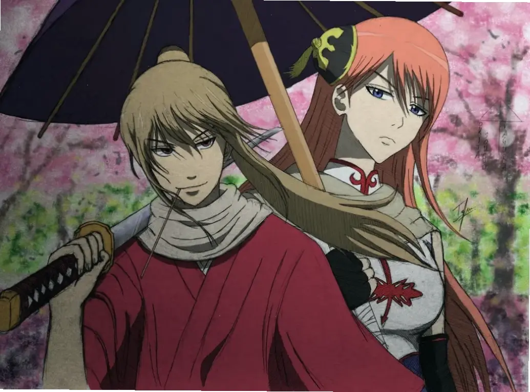 Okita Sougo x Kagura: Cặp đôi nổi bật với những trận chiến kịch tính và hài hước trong Gintama!