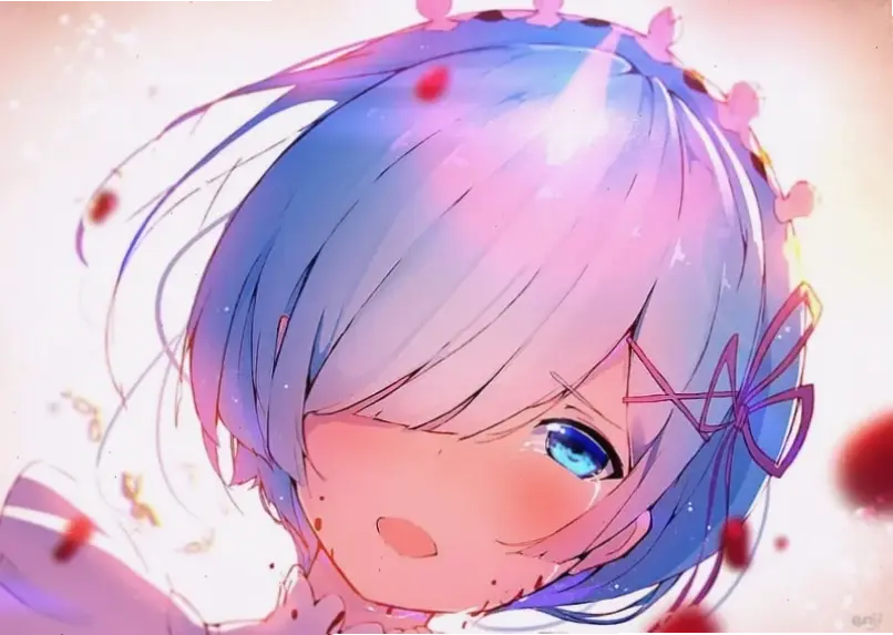 Rem anime cute trong Re:Zero với ngoại hình dễ thương và tính cách ấm áp, khiến fan mê mẩn.