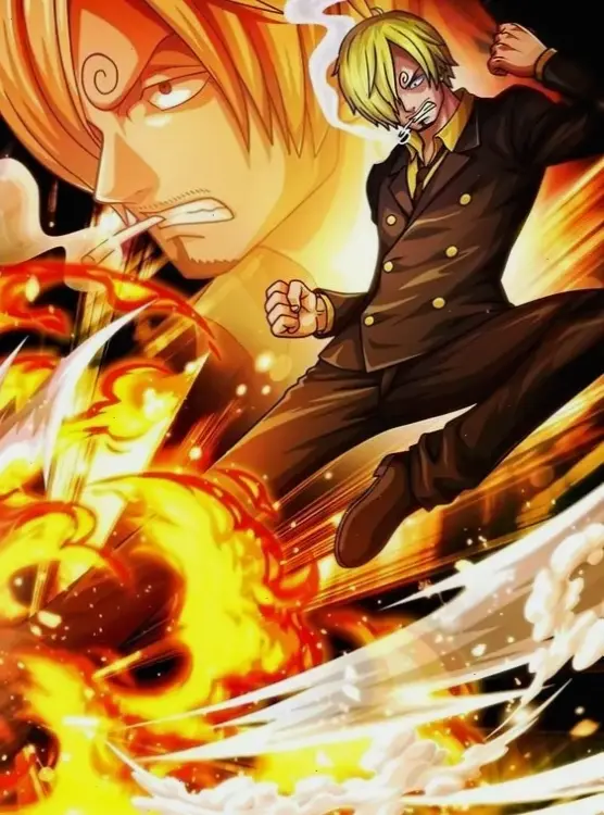 Sanji ngầu với mái tóc đen bồng bềnh, kỹ năng chiến đấu đỉnh và trái tim si tình trong thế giới One Piece!