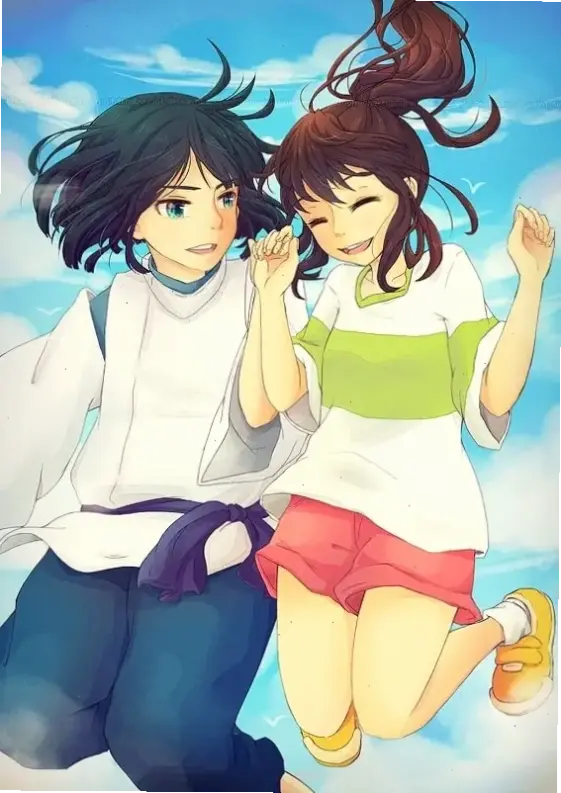 Spirited Away Chihiro x Haku: Cặp đôi chính làm nên sức hút, câu chuyện tình yêu kinh điển.