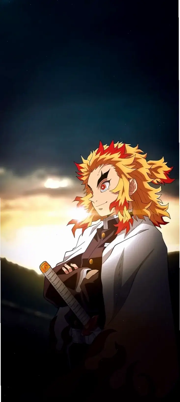 Tải wallpaper Rengoku từ Kimetsu no Yaiba để màn hình của bạn thêm phần ấn tượng với hình ảnh anh hùng lửa.