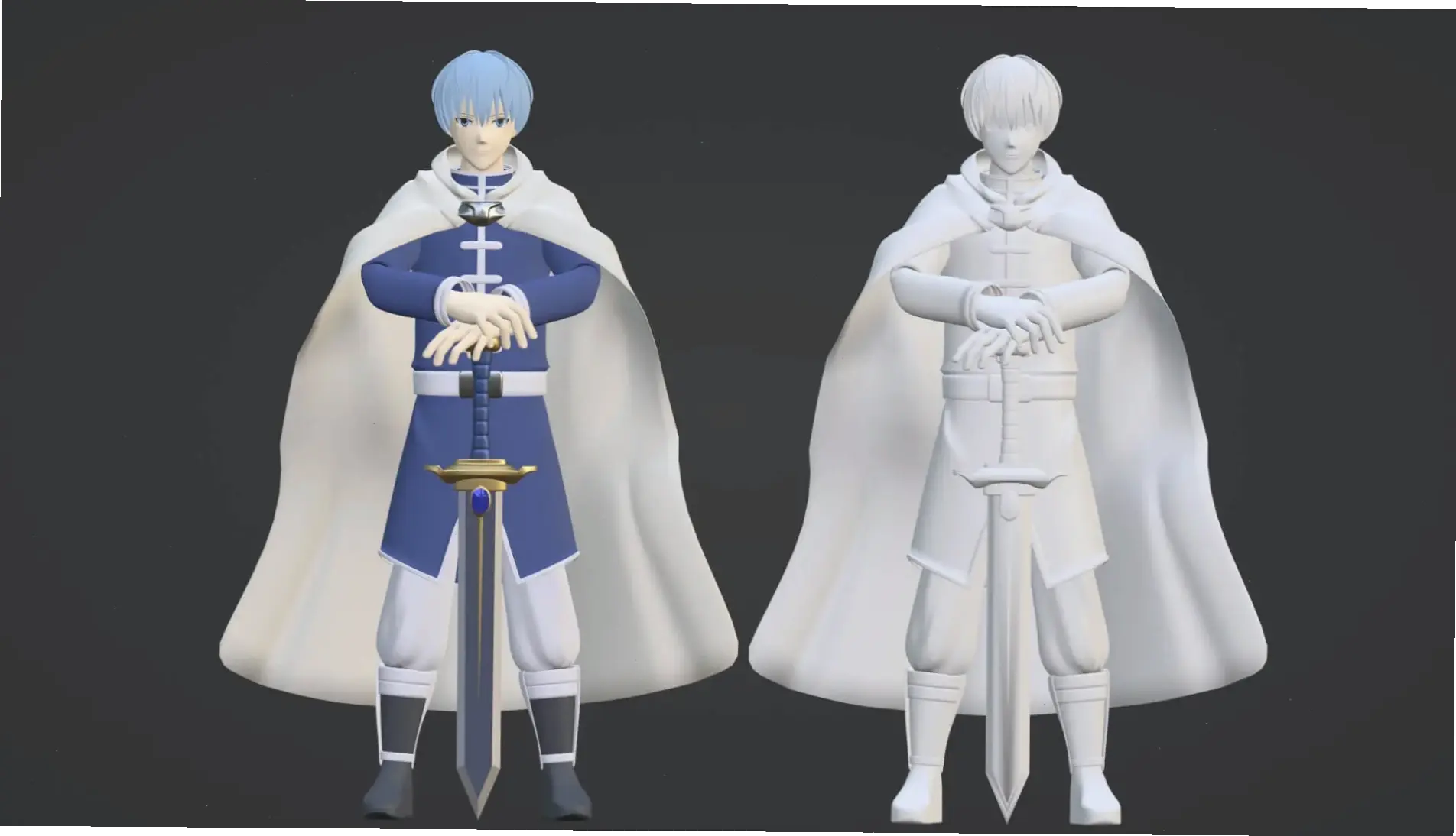 Tải xuống mô hình 3D Himmel để sáng tạo và khám phá chi tiết nhân vật từ Frieren.