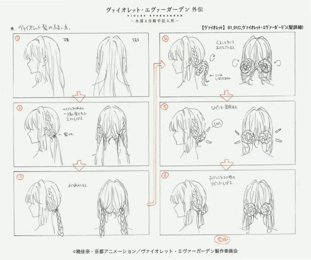 Violet Evergarden hair với kiểu tóc thanh lịch, biểu tượng cho sự mạnh mẽ và nữ tính trong anime.