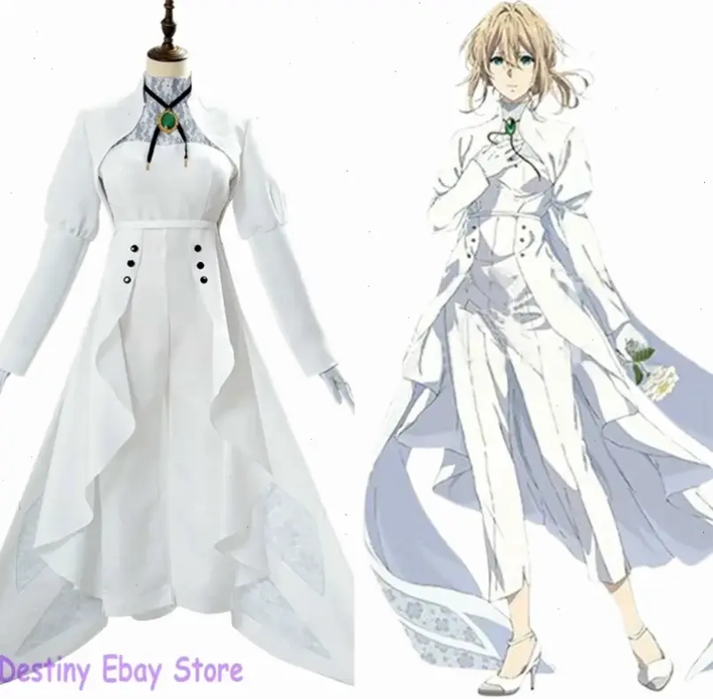 Violet Evergarden outfit tinh tế, kết hợp giữa mạnh mẽ và duyên dáng trong thế giới anime.
