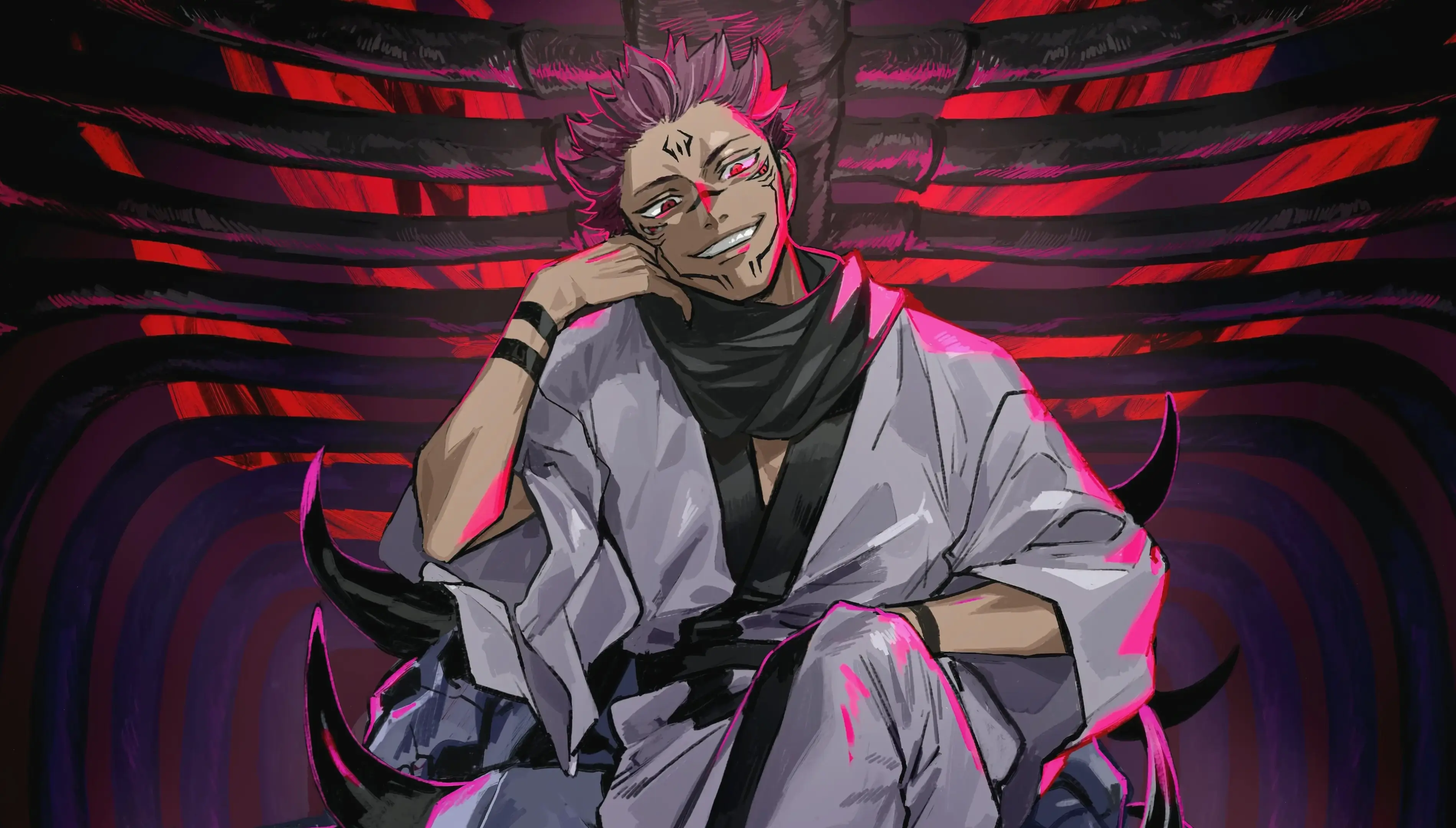 Wallpaper Sukuna 4K sắc nét, mang không gian anime sống động vào thiết bị của bạn với chất lượng hình ảnh đỉnh cao.