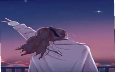 Behold the enchanting anime girl with her back turned, a unique masterpiece.