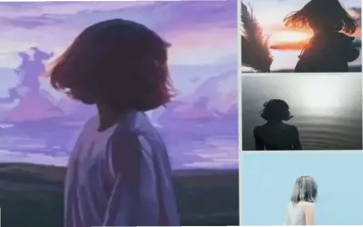 Hình Ảnh Độc Nhất: Cô Gái Tóc Ngắn Buồn Quay Lưng, Hấp Dẫn Và Thôi Thúc Khám Phá!