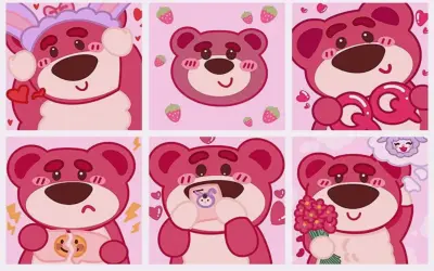 Khám phá chú Gấu Dâu dễ thương, vẽ tay thủ công và độc nhất!