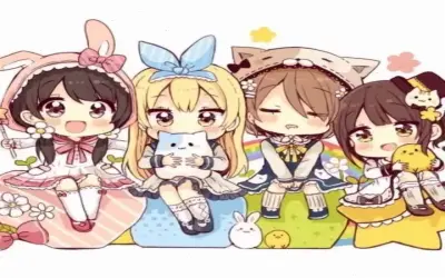 Cute Group Background: Adorable designs brighten your chats with fun vibes!