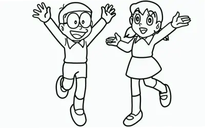 Khám Phá Hình Vẽ Độc Lạ Của Nobita Và Xuka Ngay!