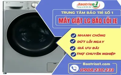Hướng dẫn sửa lỗi IE máy giặt LG đơn giản, hiệu quả