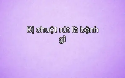 Bị chuột rút là bệnh gì