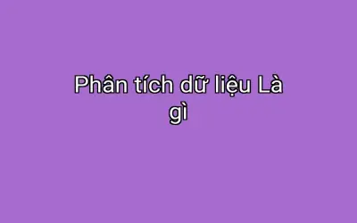 Phân tích dữ liệu Là gì
