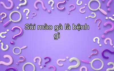 Sùi mào gà là bệnh gì