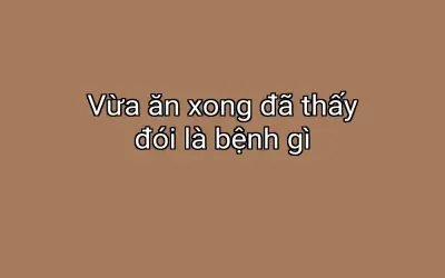 Vừa ăn xong đã thấy đói là bệnh gì
