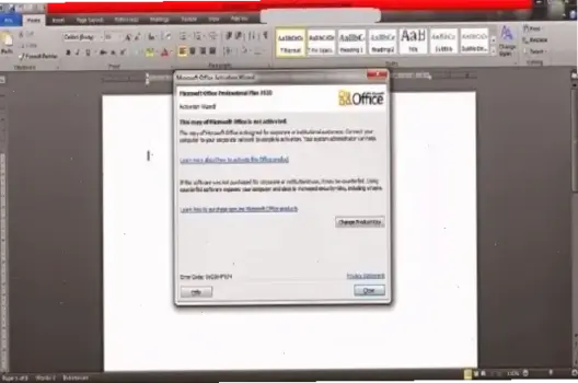 Khắc phục lỗi Product Activation Failed trong Excel 2010 hiệu quả