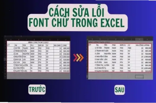 Khám phá cách sửa lỗi phông chữ trong Excel một cách dễ dàng